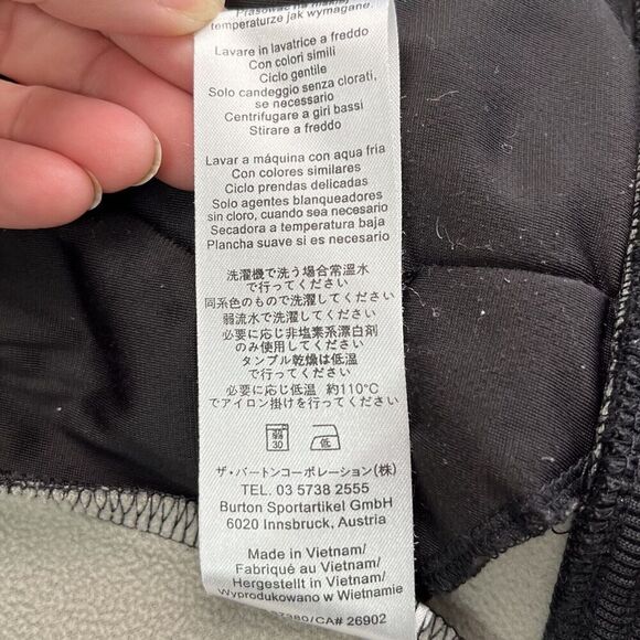 Burton Dry Ride Plaid Tie Waist Fleece Jacket M Gorpcore Hooded Ski Trail Grunge - Picture 15 of 15